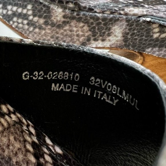 Topshop Chunky Platform Heel Sandals Snakeskin Gray Made in Italy US Size 9 - Picture 7 of 8